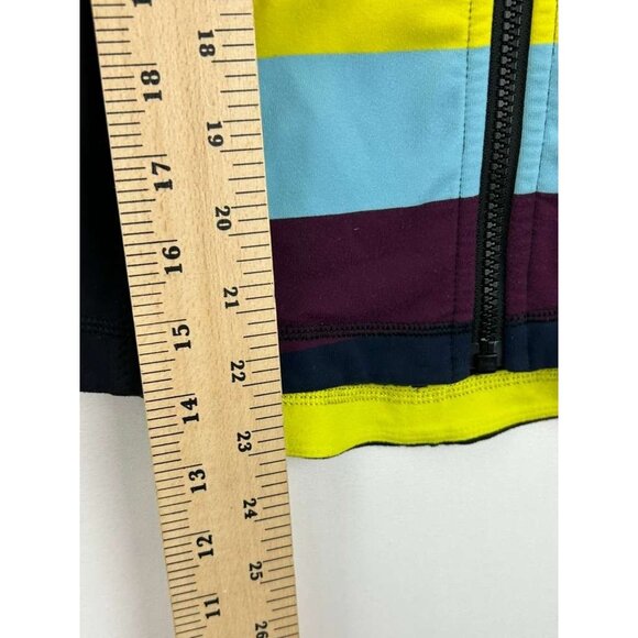 Lululemon Women's Size 4 Zip-Up Jacket Black Pow Stripe Split Pea Luon - Picture 5 of 13